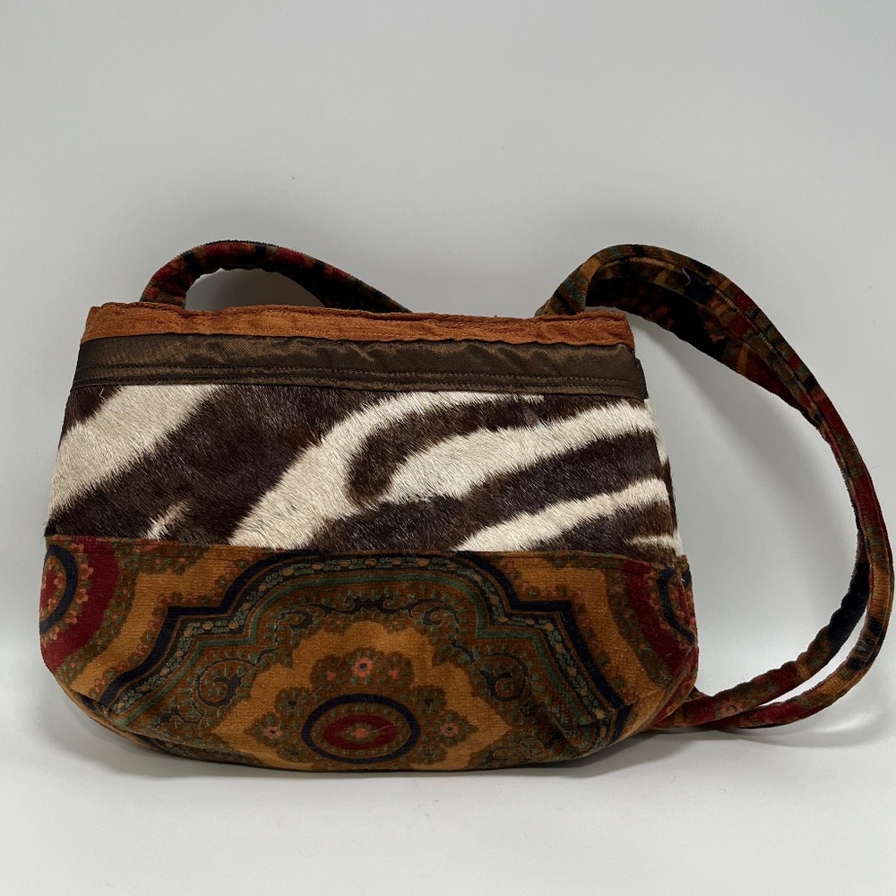 Eve de Ville Pony and Tapestry, Paisley Fabric Purse.